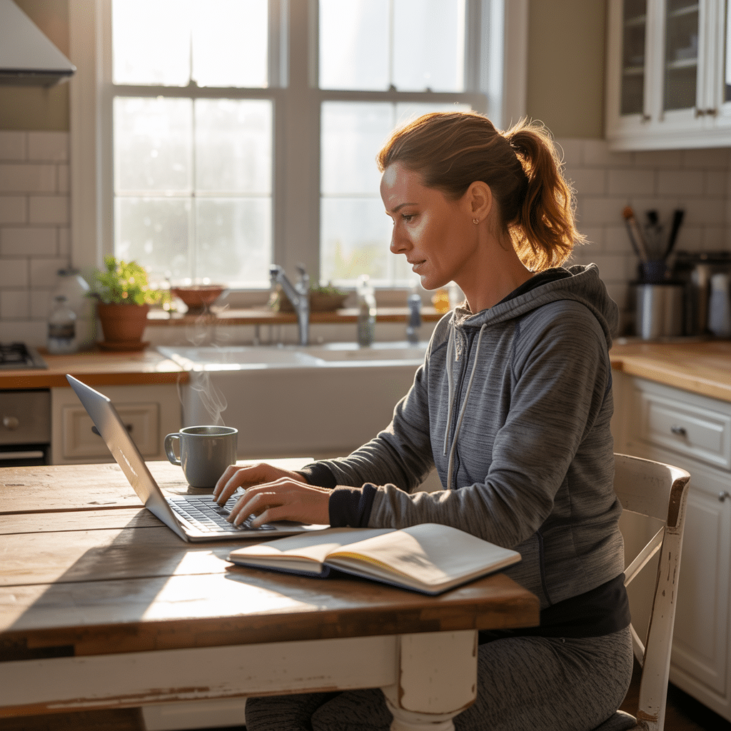 Woman Looking at Calendar on Computer